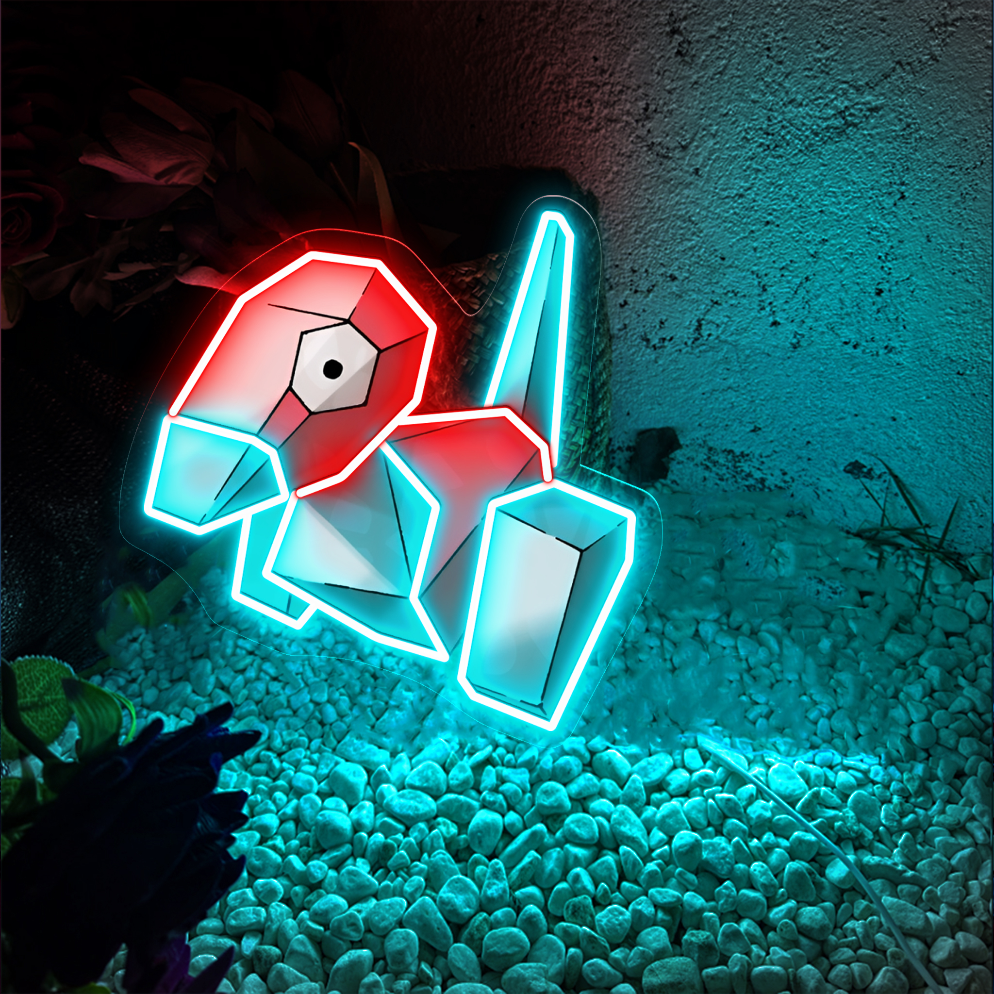 Porygon Pokemon UV Sign