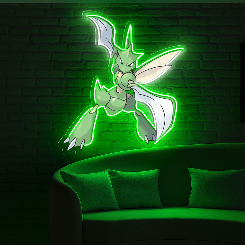 Scyther Pokemon UV Signs