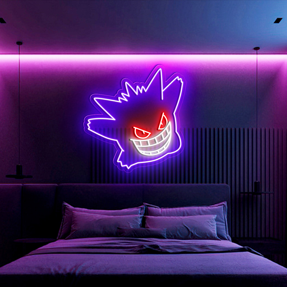 Gengar Neon Sign Pokemon Wall Art