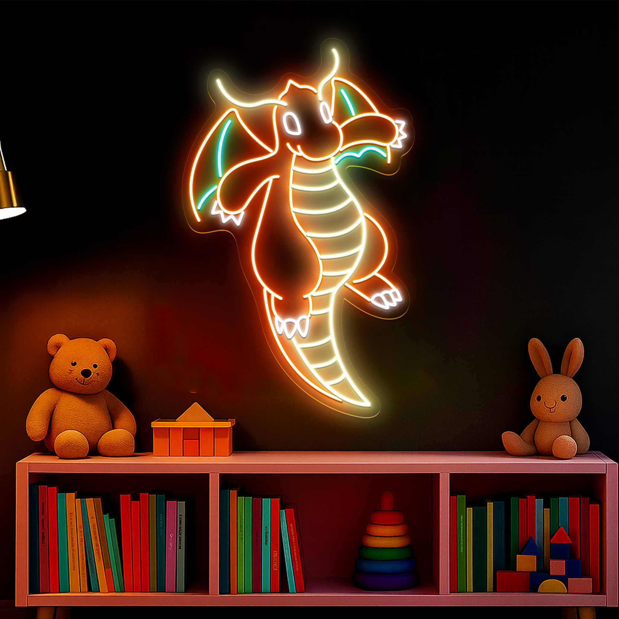Dragonite Pokemon Neon Sign