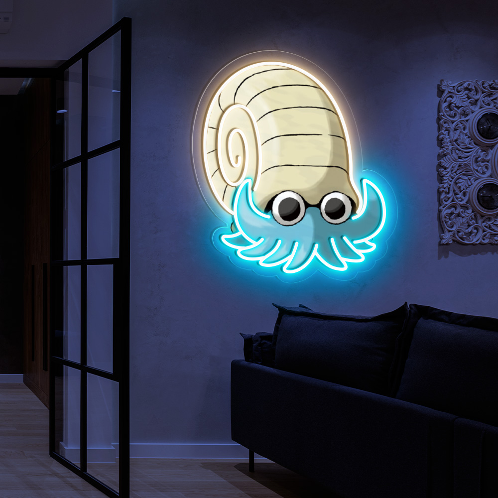 Omanyte Pokemon UV Sign