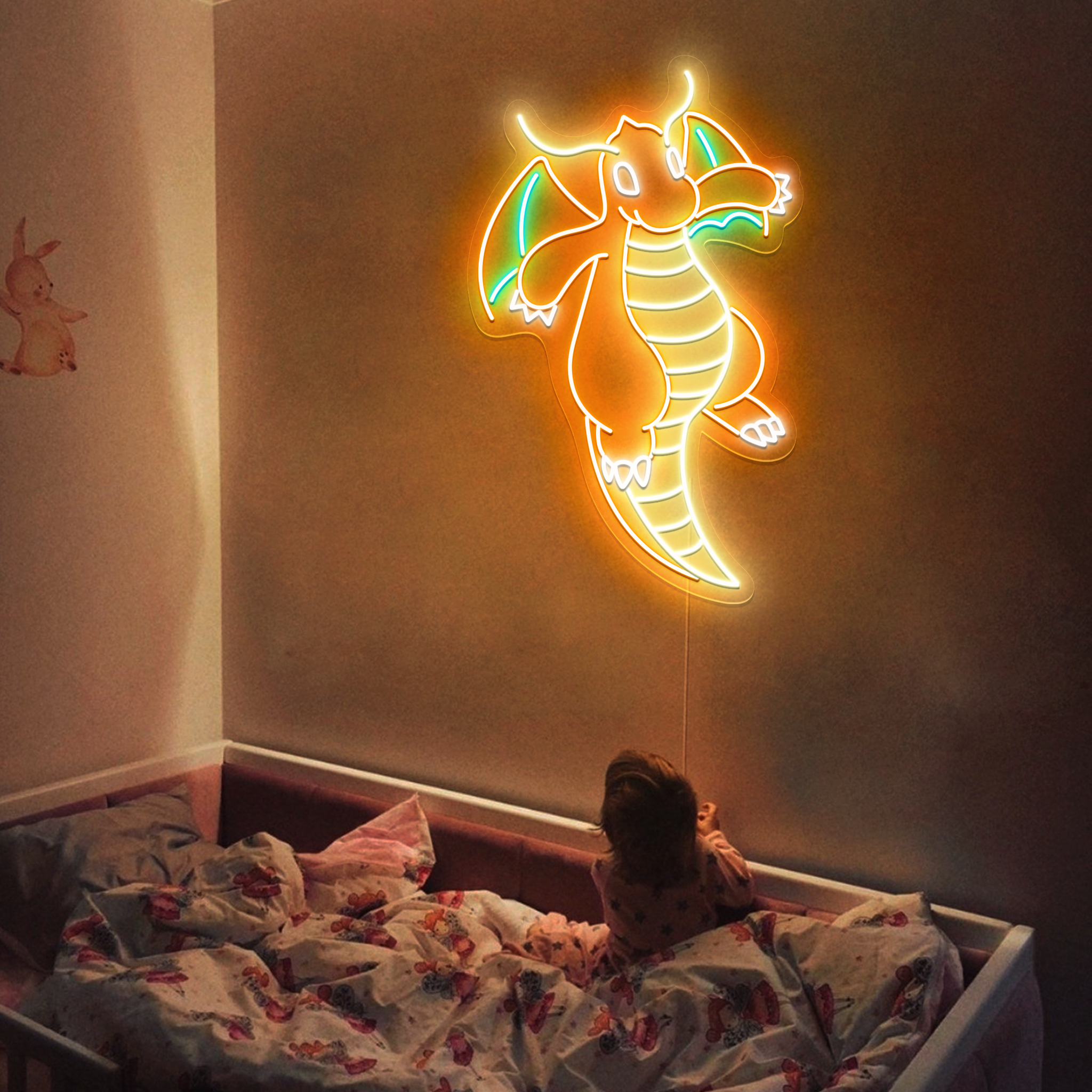 Dragonite Pokemon Neon Sign