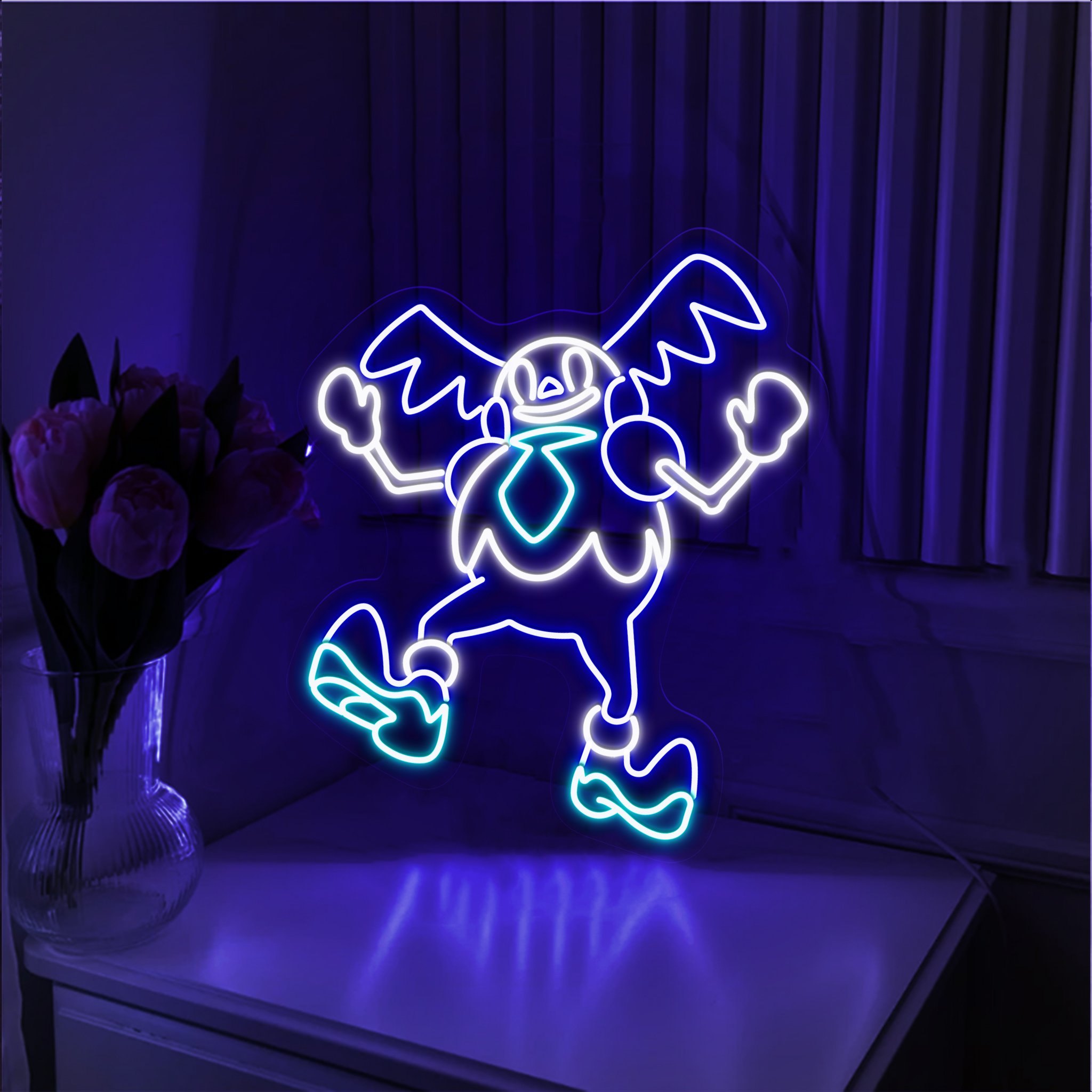 Mr. Mime Pokemon Neon Sign