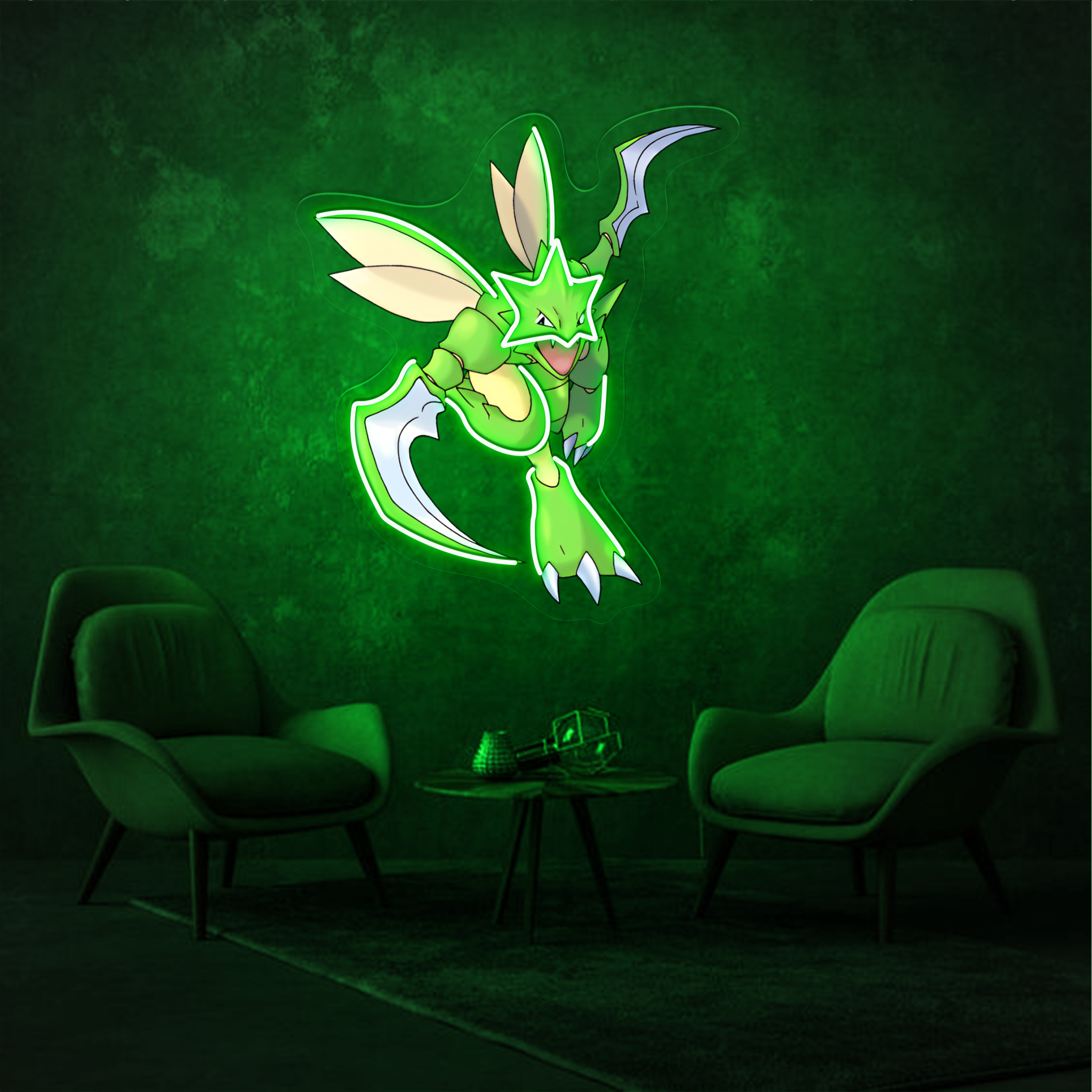 Pokemon Scyther UV Sign