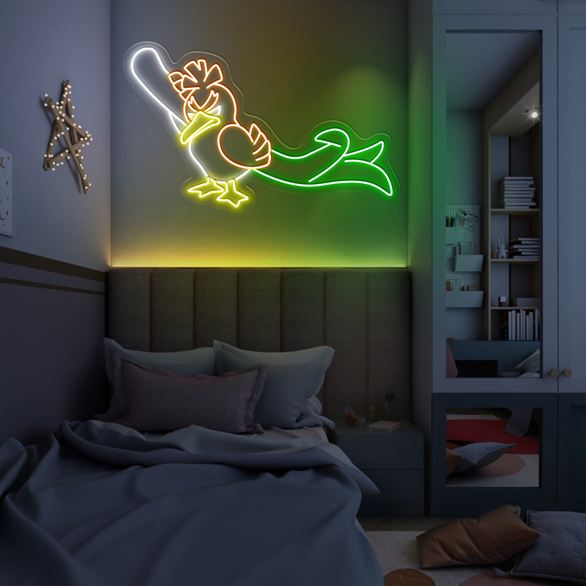 Farfetch'd Pokemon Neon Sign