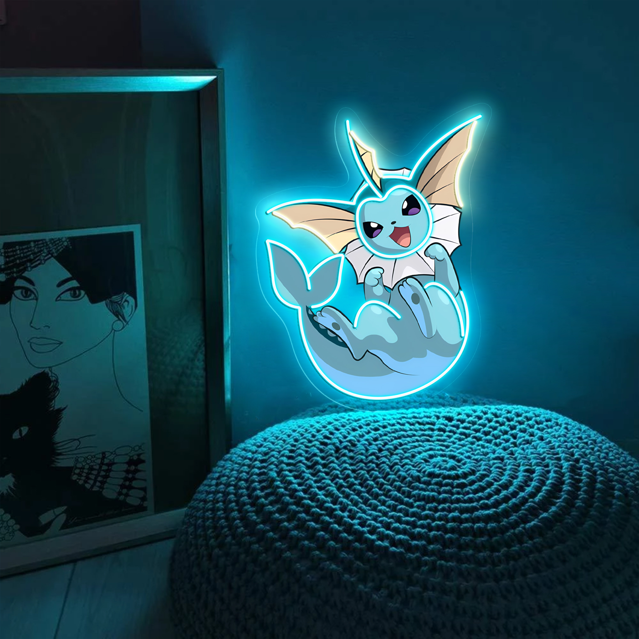 Vaporeon Pokemon UV Sign