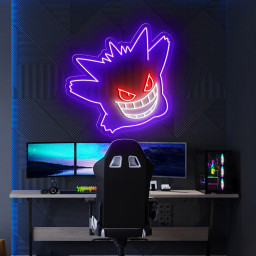 Gengar Neon Sign Pokemon Wall Art
