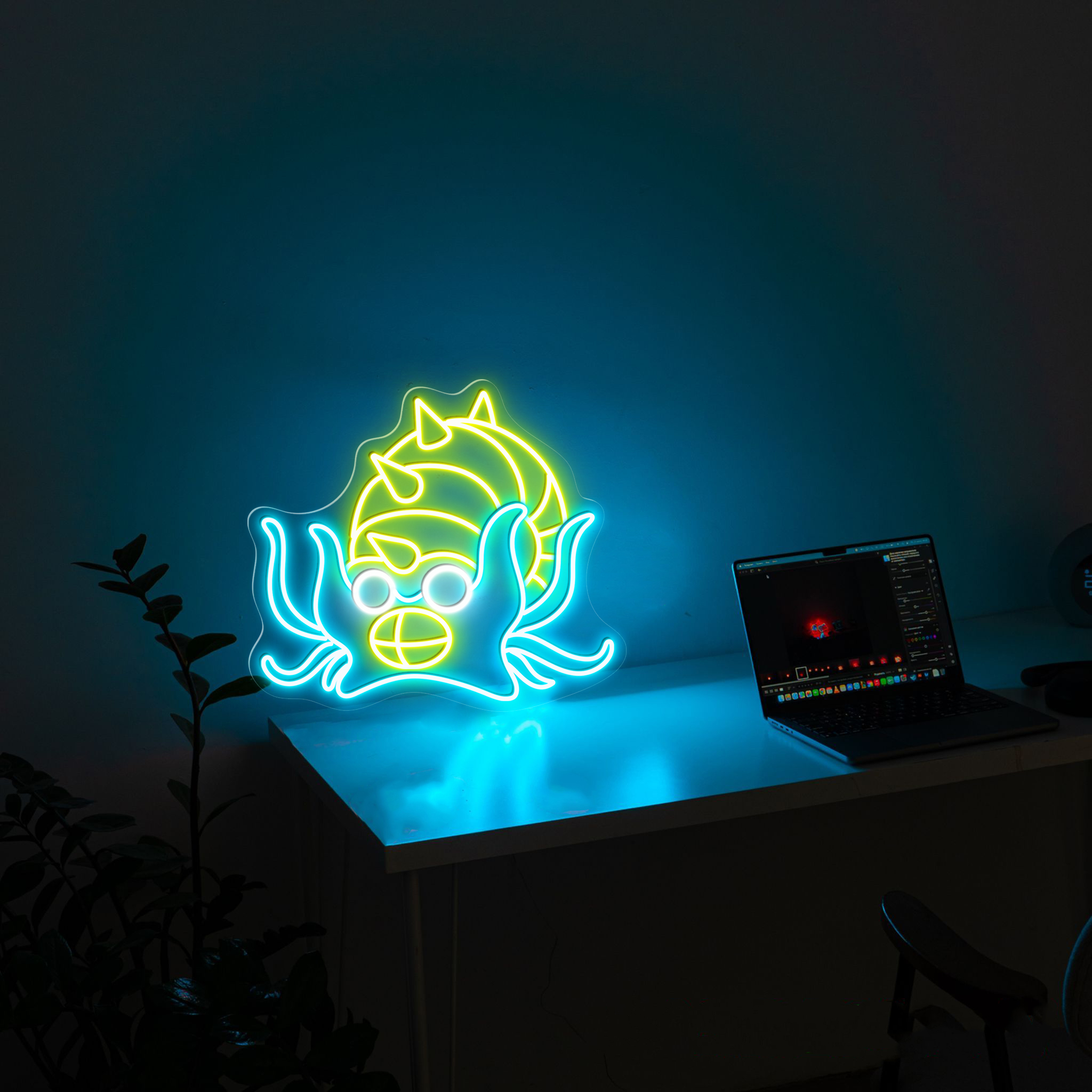 Omastar Pokemon Neon Sign