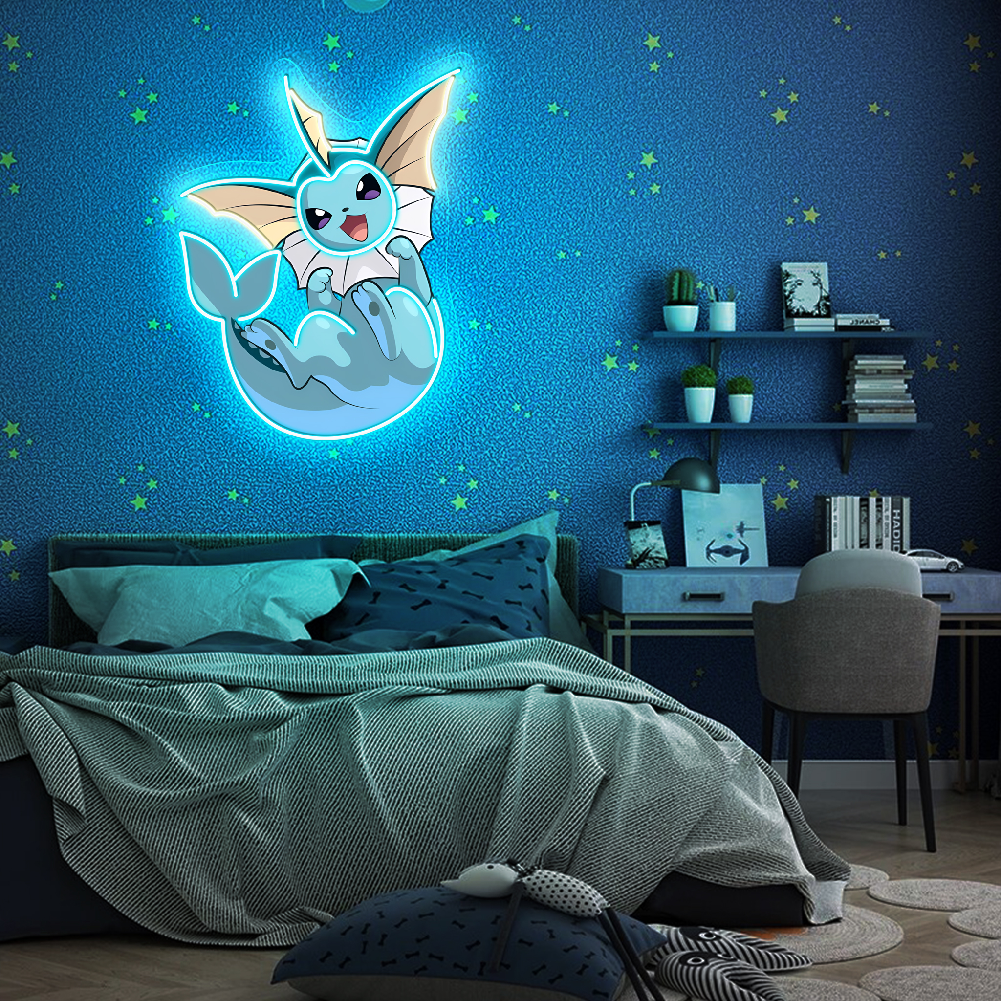 Vaporeon Pokemon UV Sign