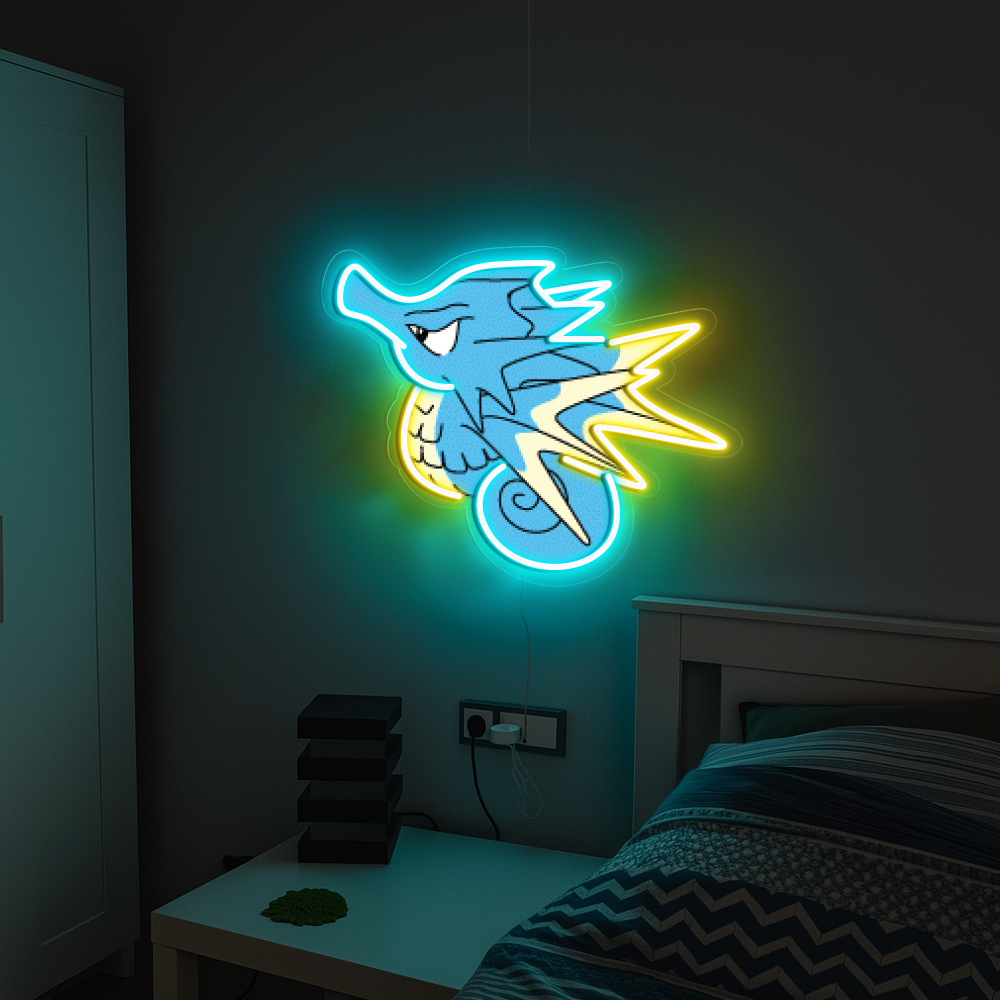 Seadra Pokemon UV Sign