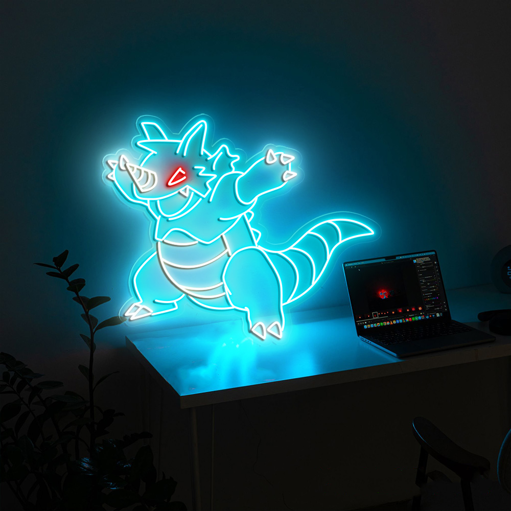 Pokemon Rhydon Neon Sign