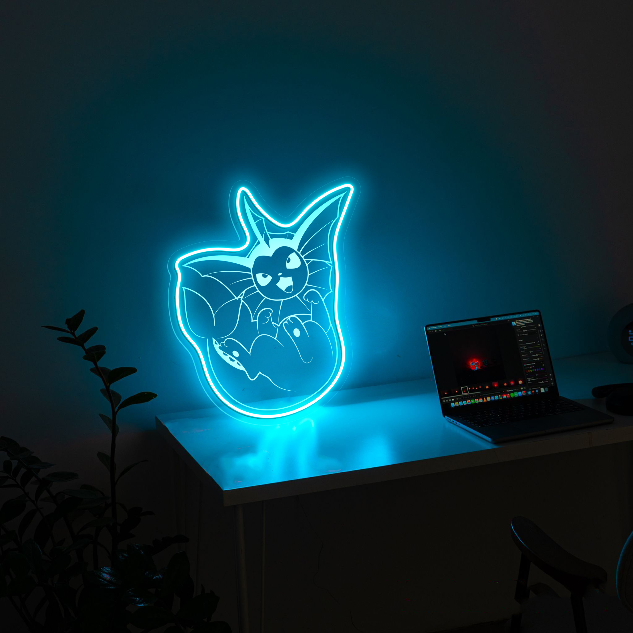 Vaporeon Pokemon Laser Sign