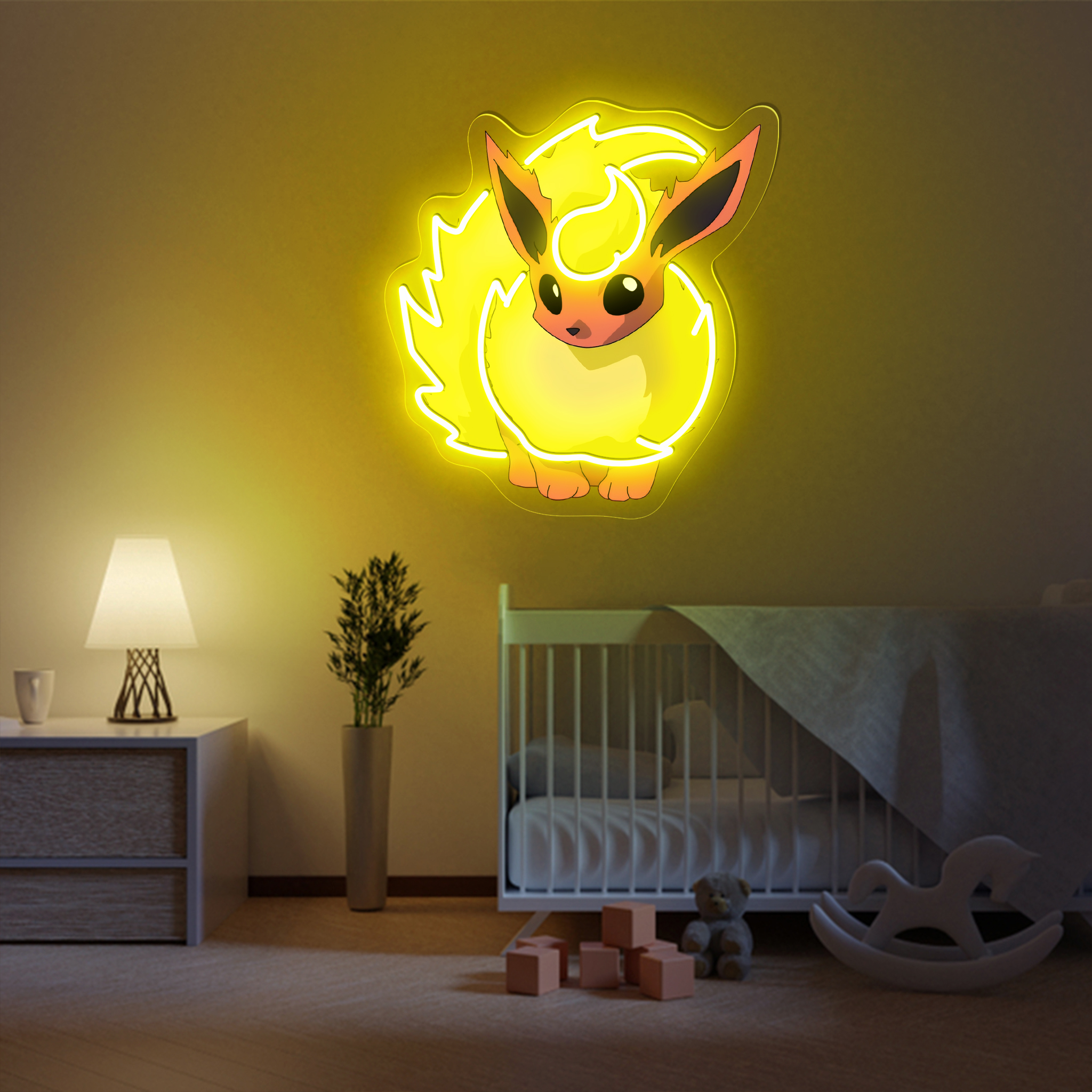 Flareon Pokemon UV Sign