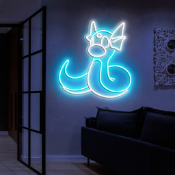 Dratini Pokemon Neon Sign