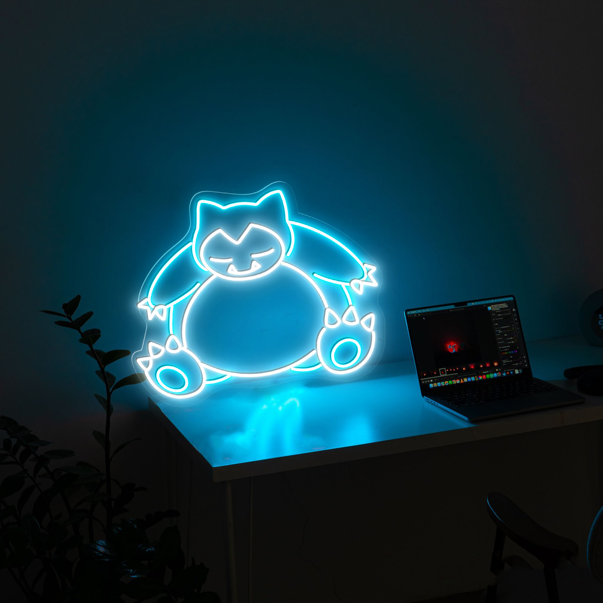 Snorlax Pokemon Neon Sign