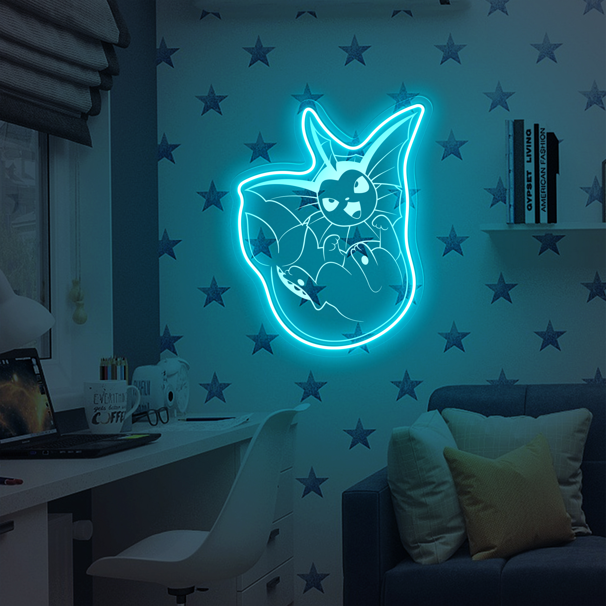 Vaporeon Pokemon Laser Sign