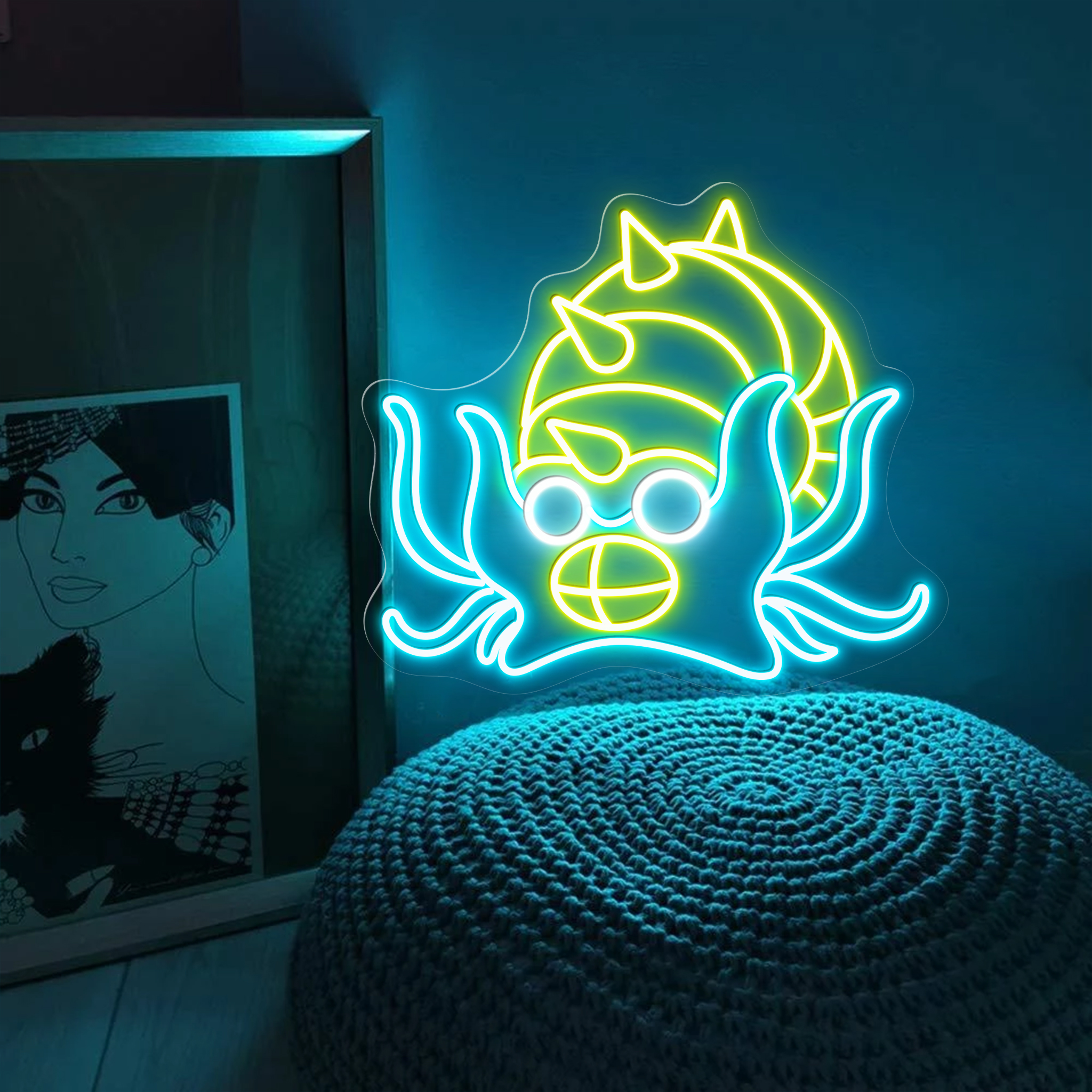 Omastar Pokemon Neon Sign