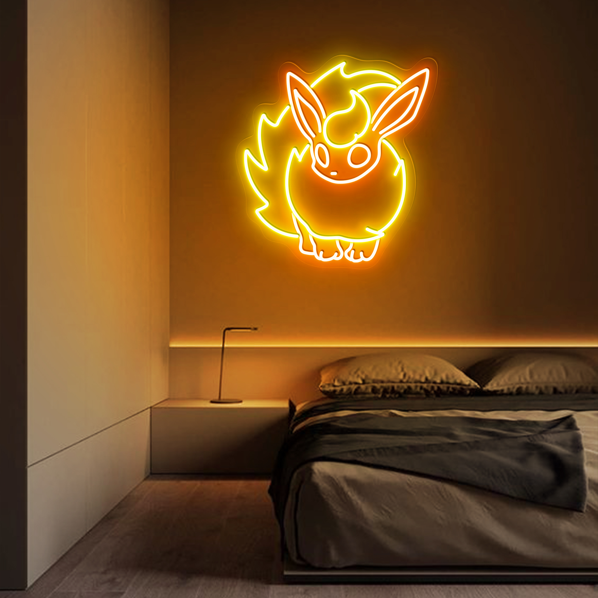 Flareon Pokemon Neon Sign