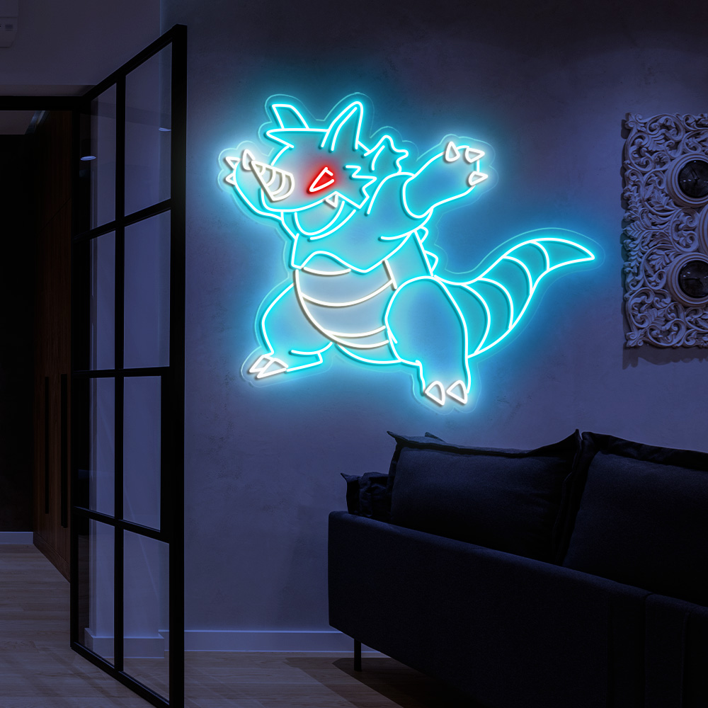 Pokemon Rhydon Neon Sign