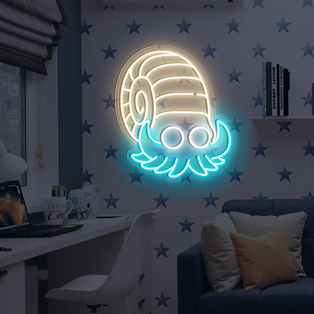 Omanyte Pokemon Neon Sign