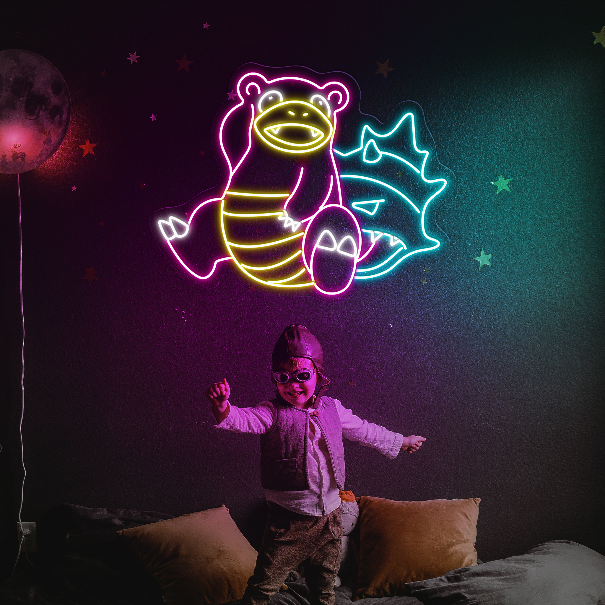 Slowbro Pokemon Neon Sign