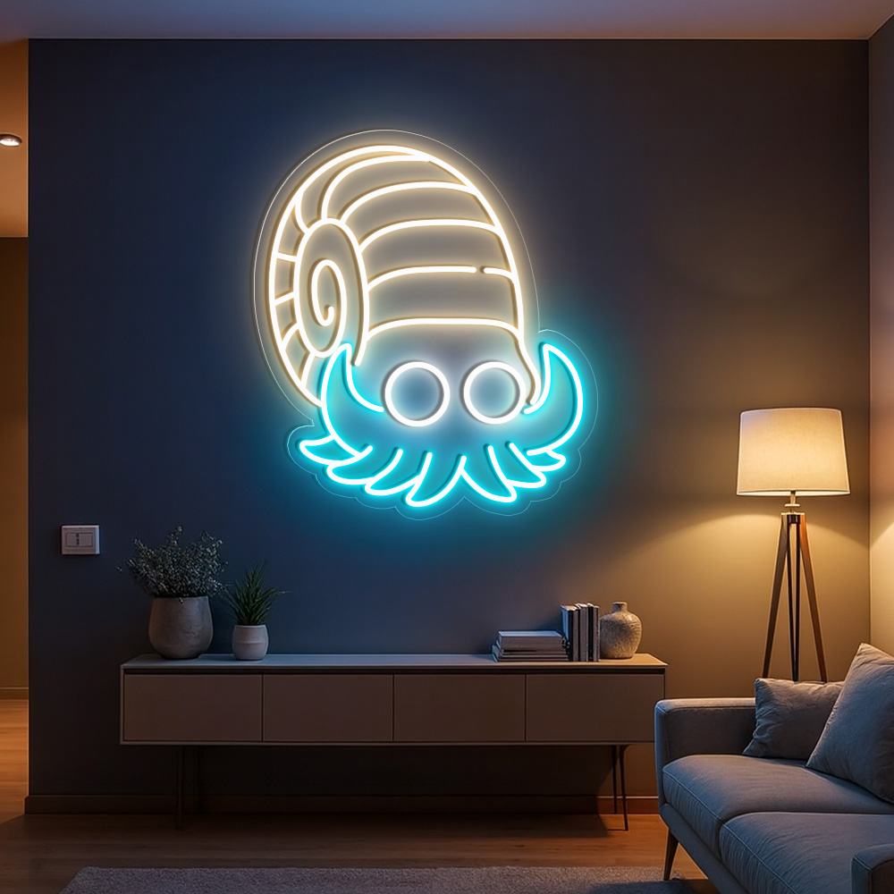 Omanyte Pokemon Neon Sign