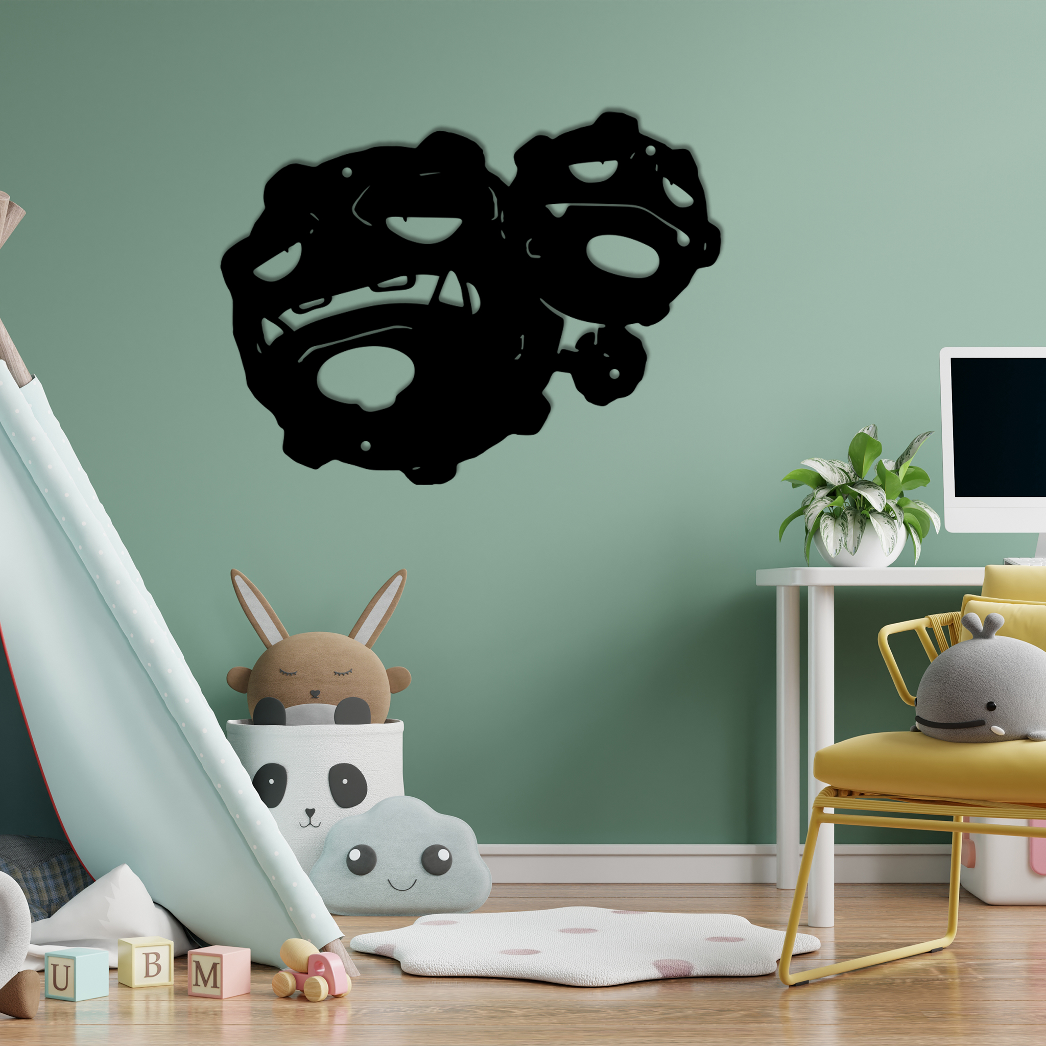 Pokemon Weezing Metal Signs