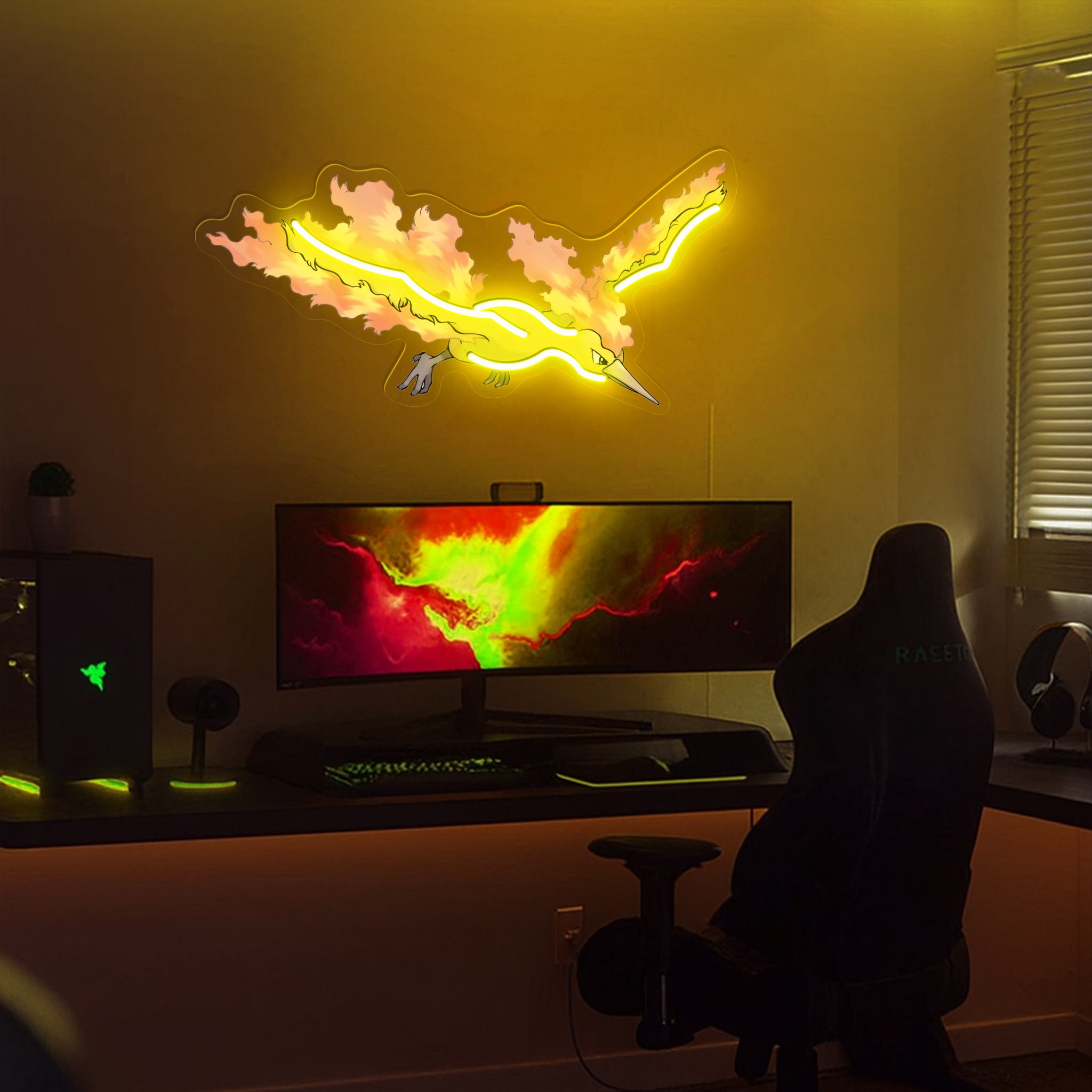 Moltres Pokemon UV Sign