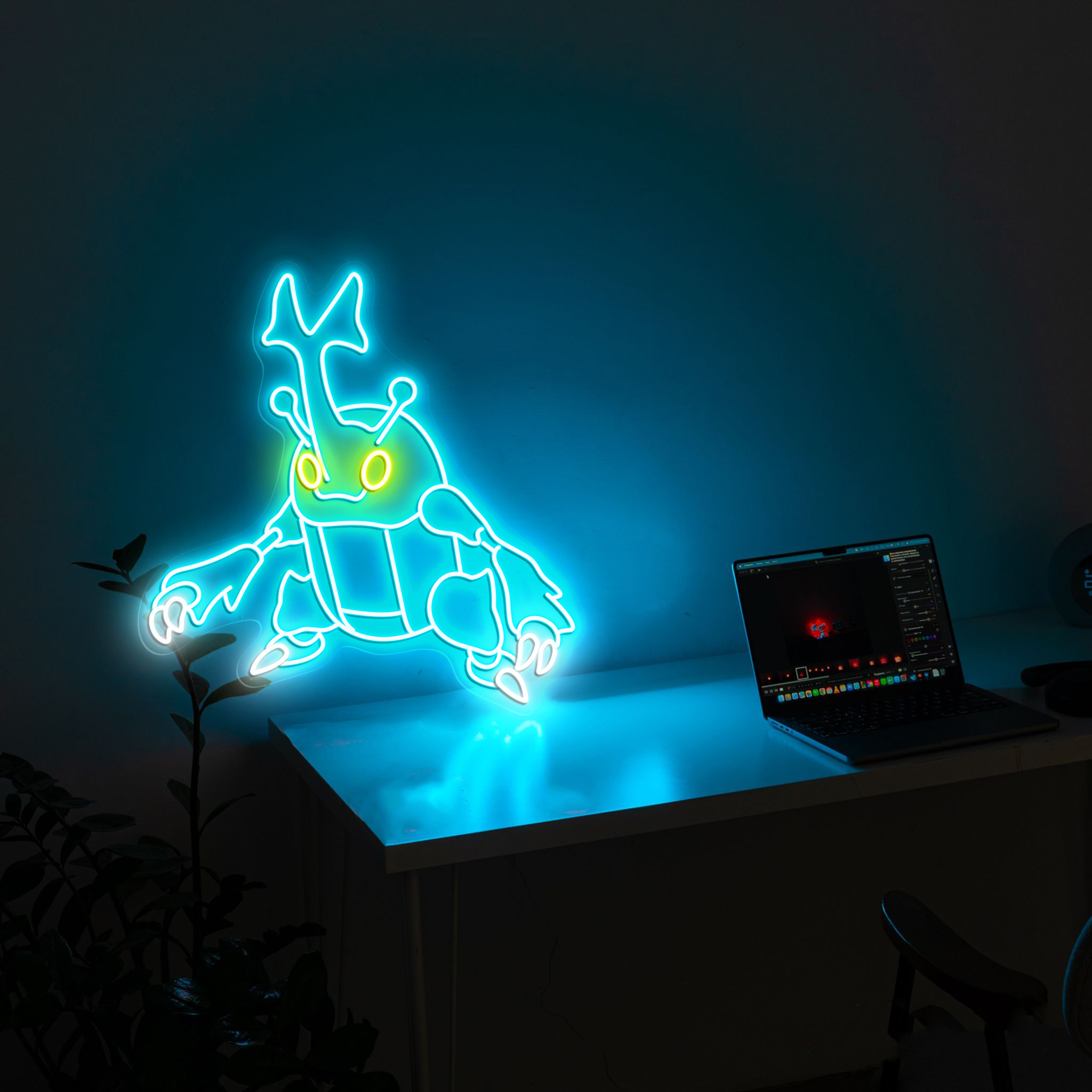 Pokemon Heracross Neon Signs