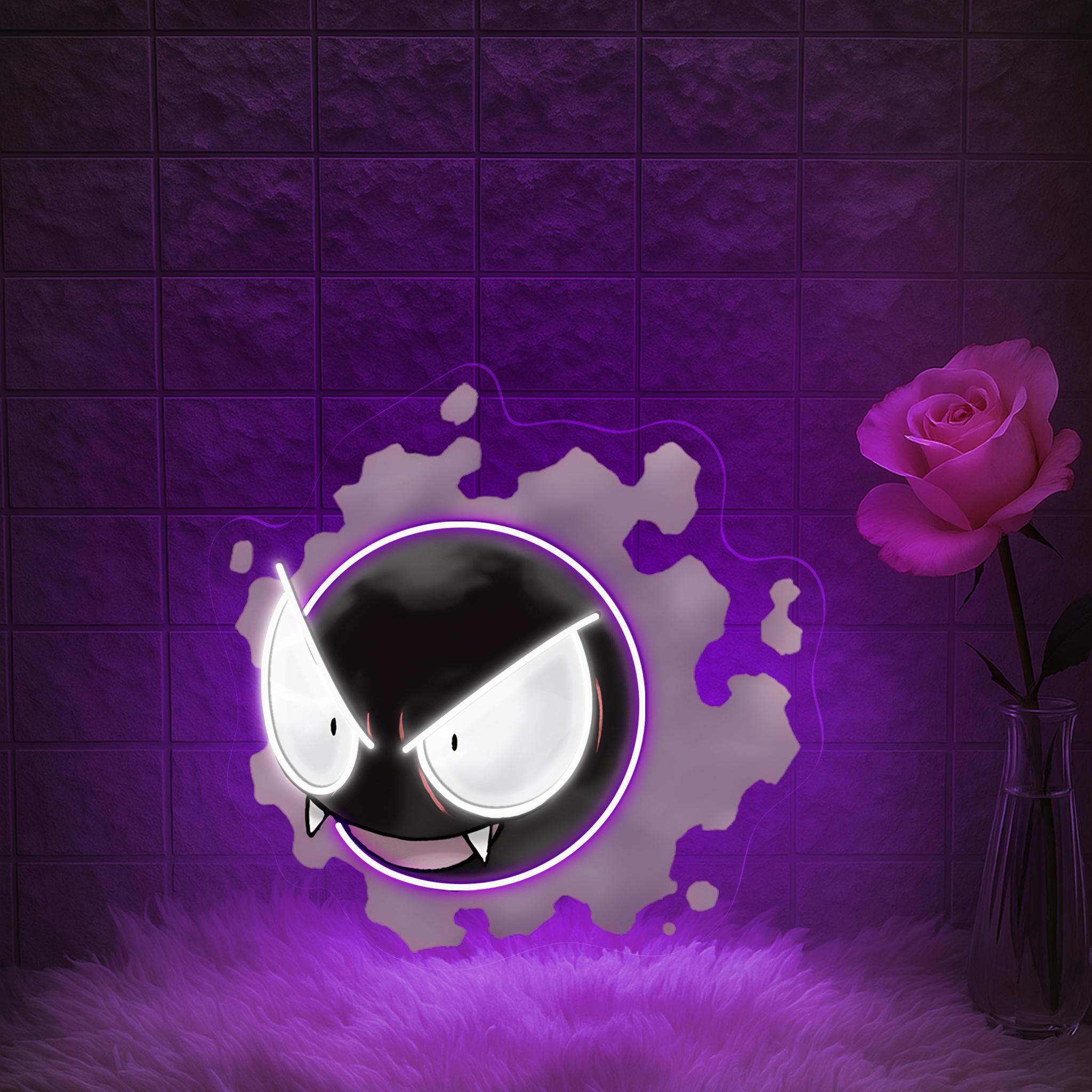 Gastly Pokemon UV Sign