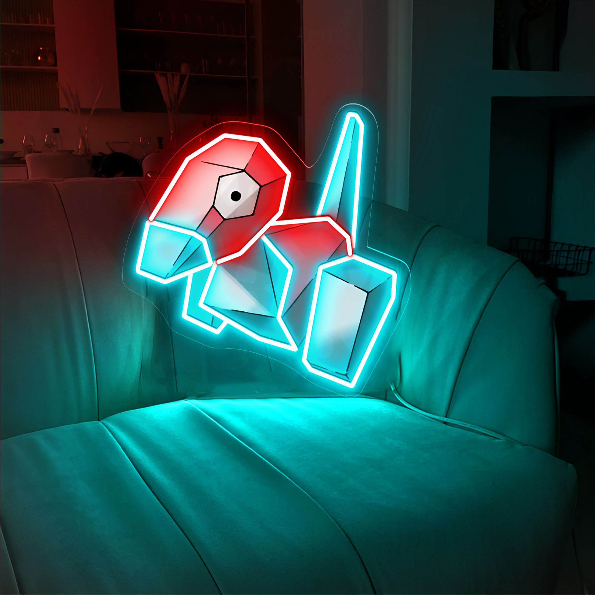 Porygon Pokemon UV Sign