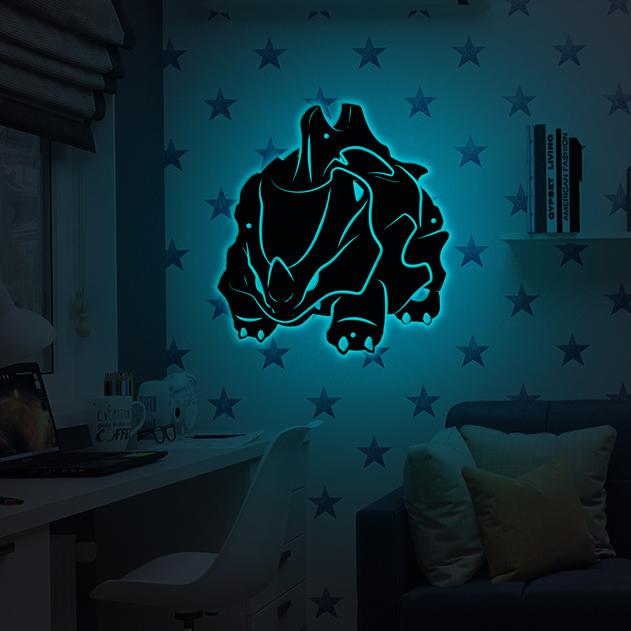 Pokemon Rhyhorn Metal Signs