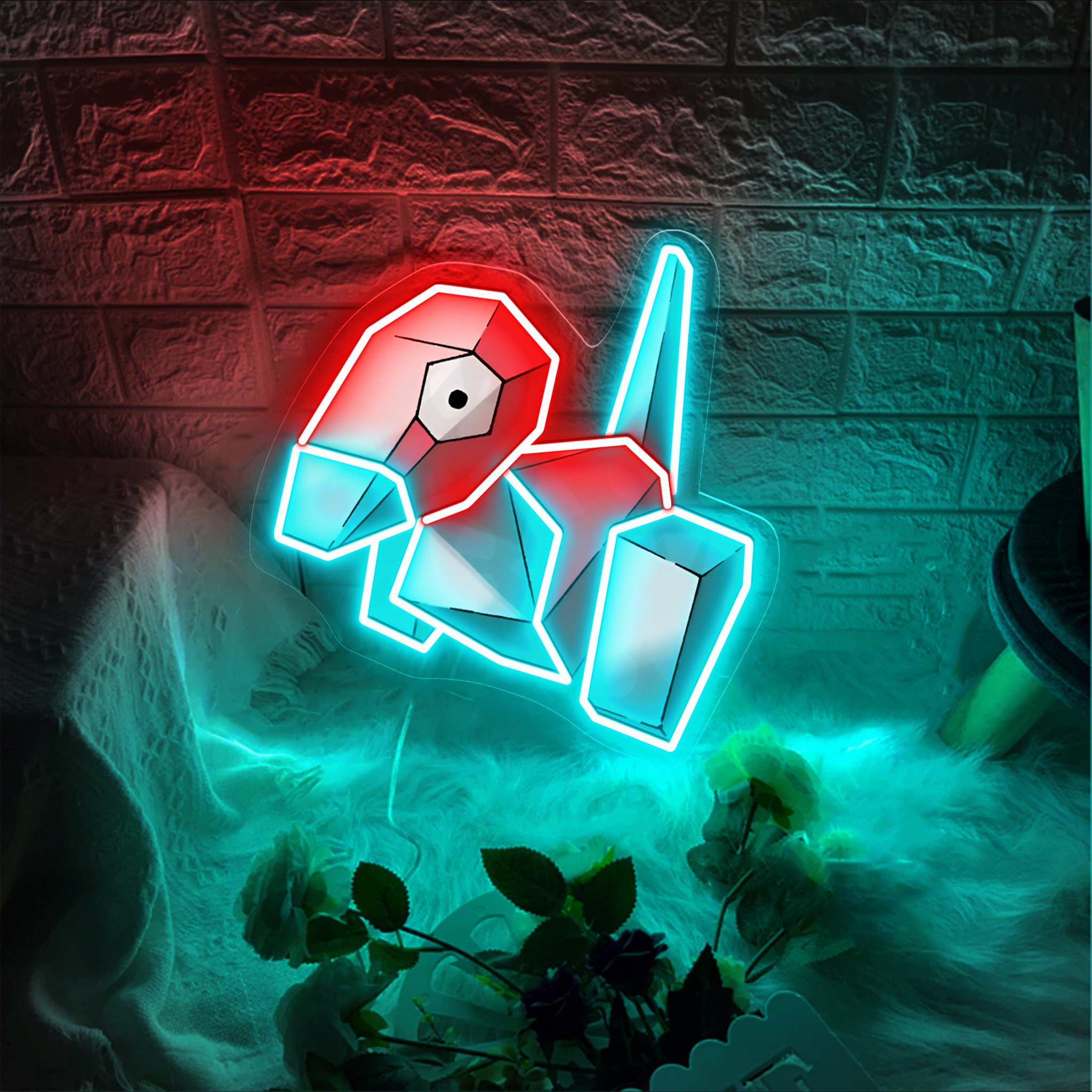 Porygon Pokemon UV Sign