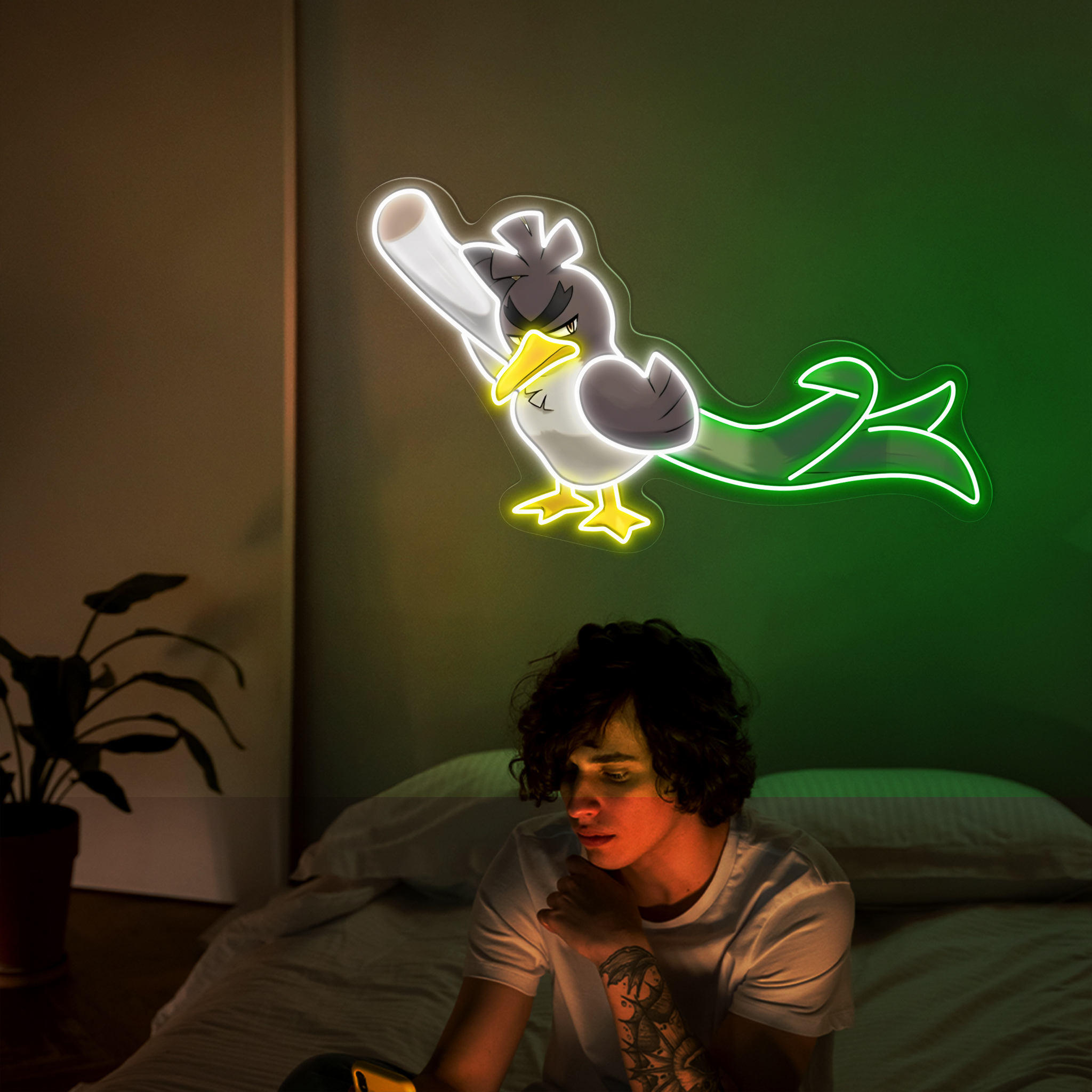 Farfetch'd Pokemon UV Sign