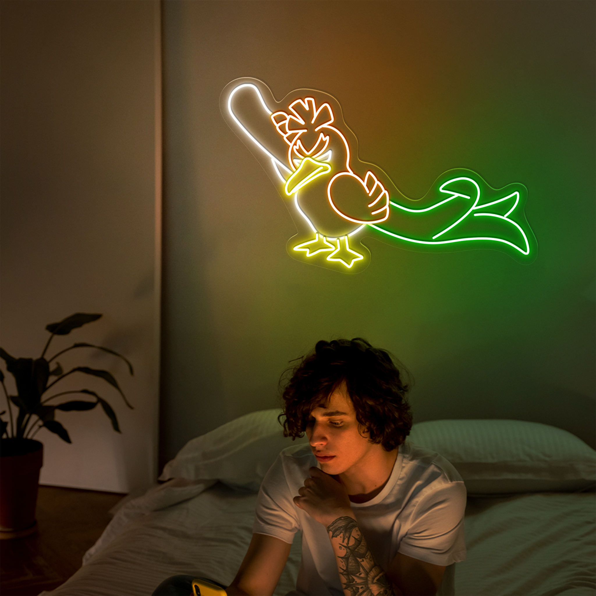 Farfetch'd Pokemon Neon Sign
