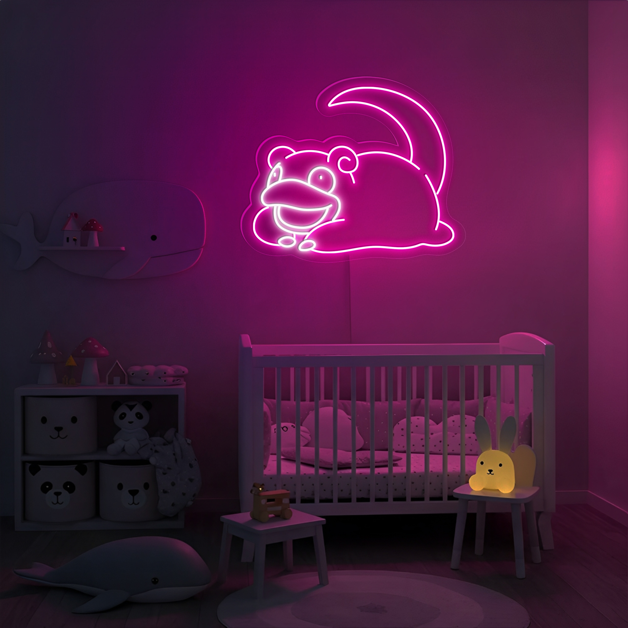 Slowpoke Pokemon Neon Sign