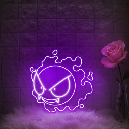 Gastly Pokemon Neon Sign