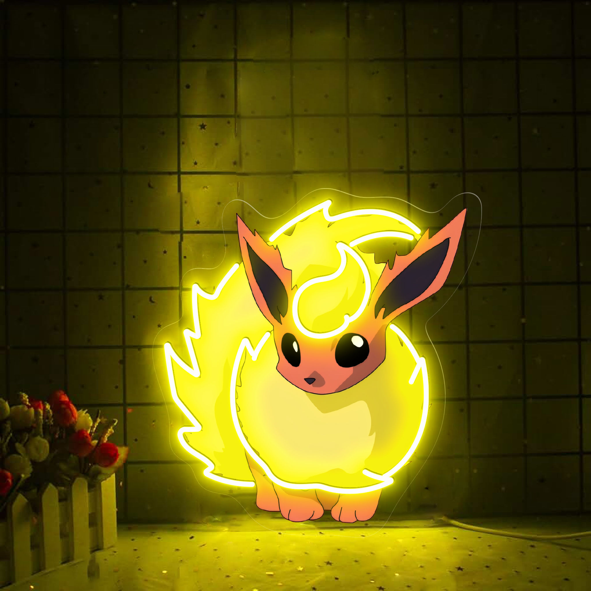 Flareon Pokemon UV Sign