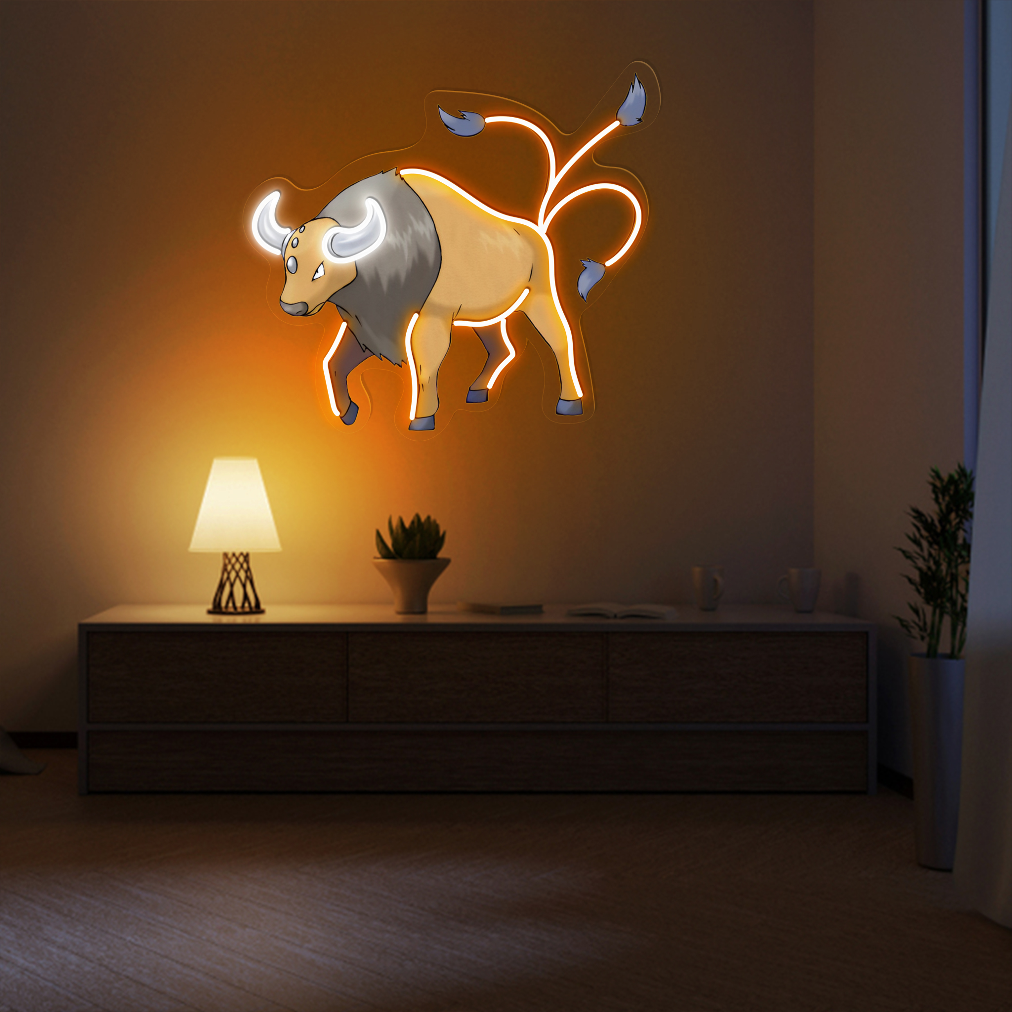 Pokemon Tauros UV Sign