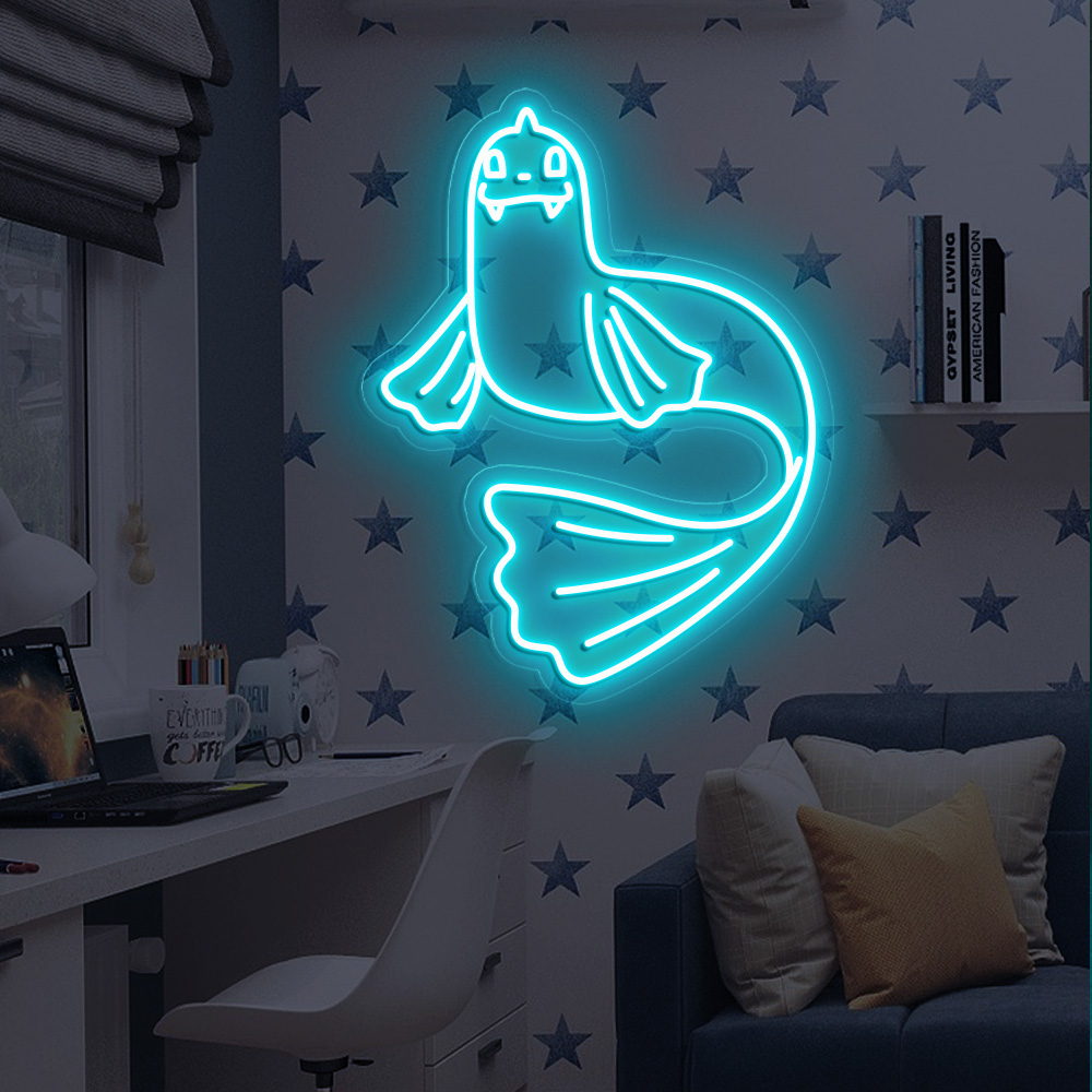 Dewgong Pokemon Neon Sign