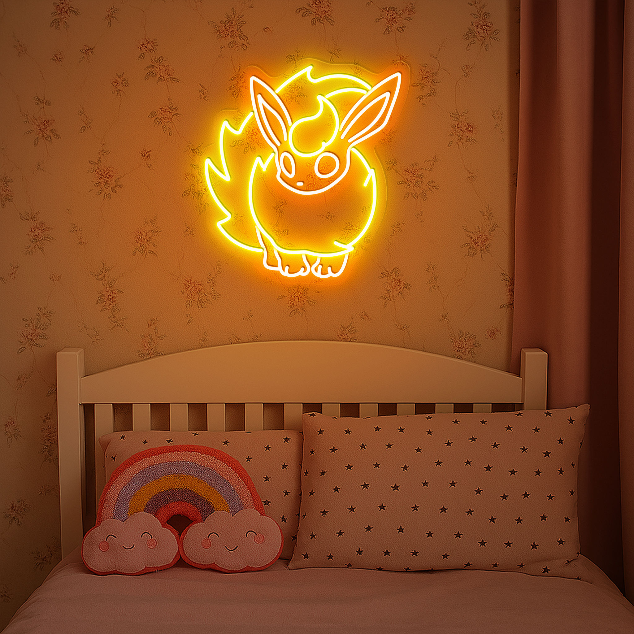 Flareon Pokemon Neon Sign