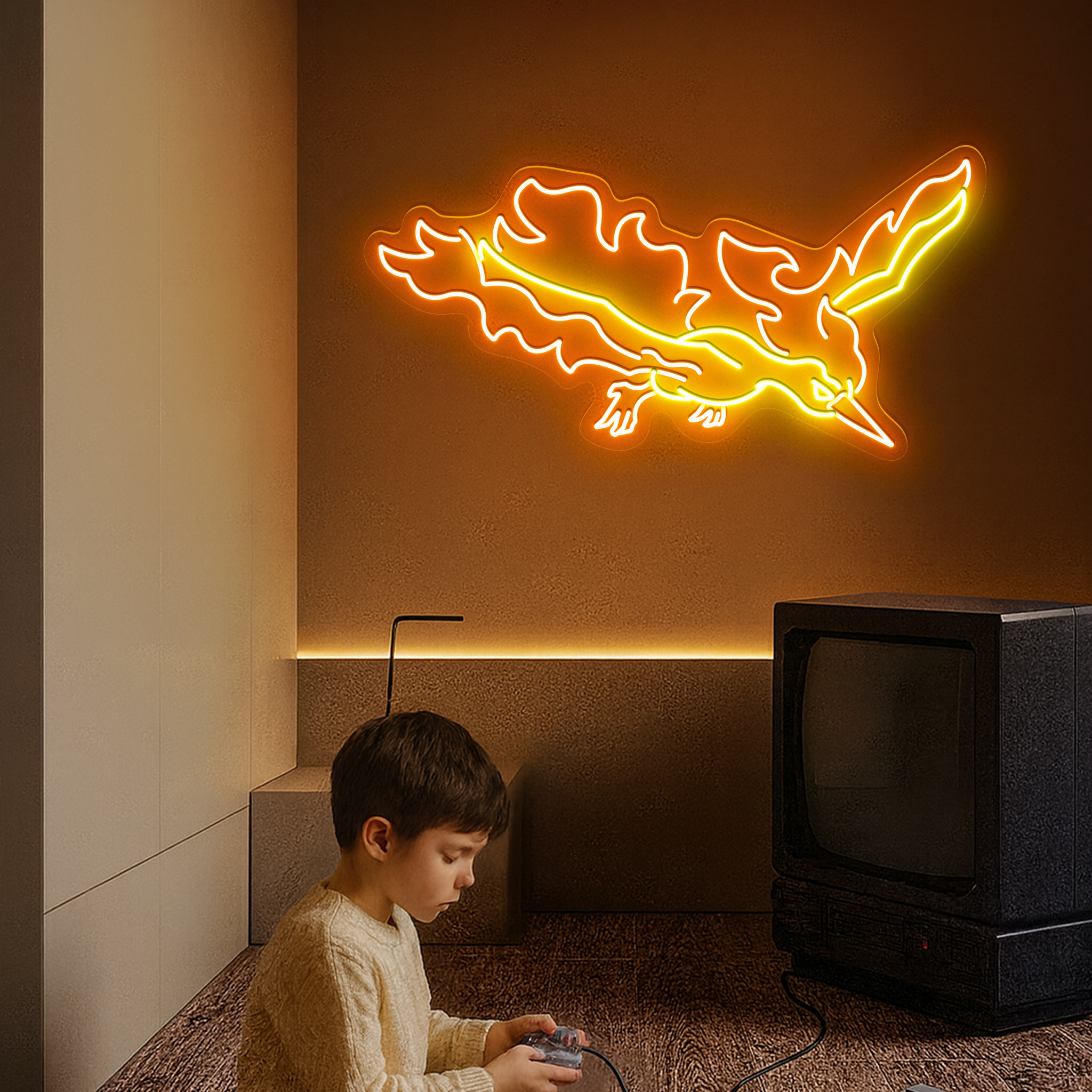 Moltres Pokemon Neon Sign