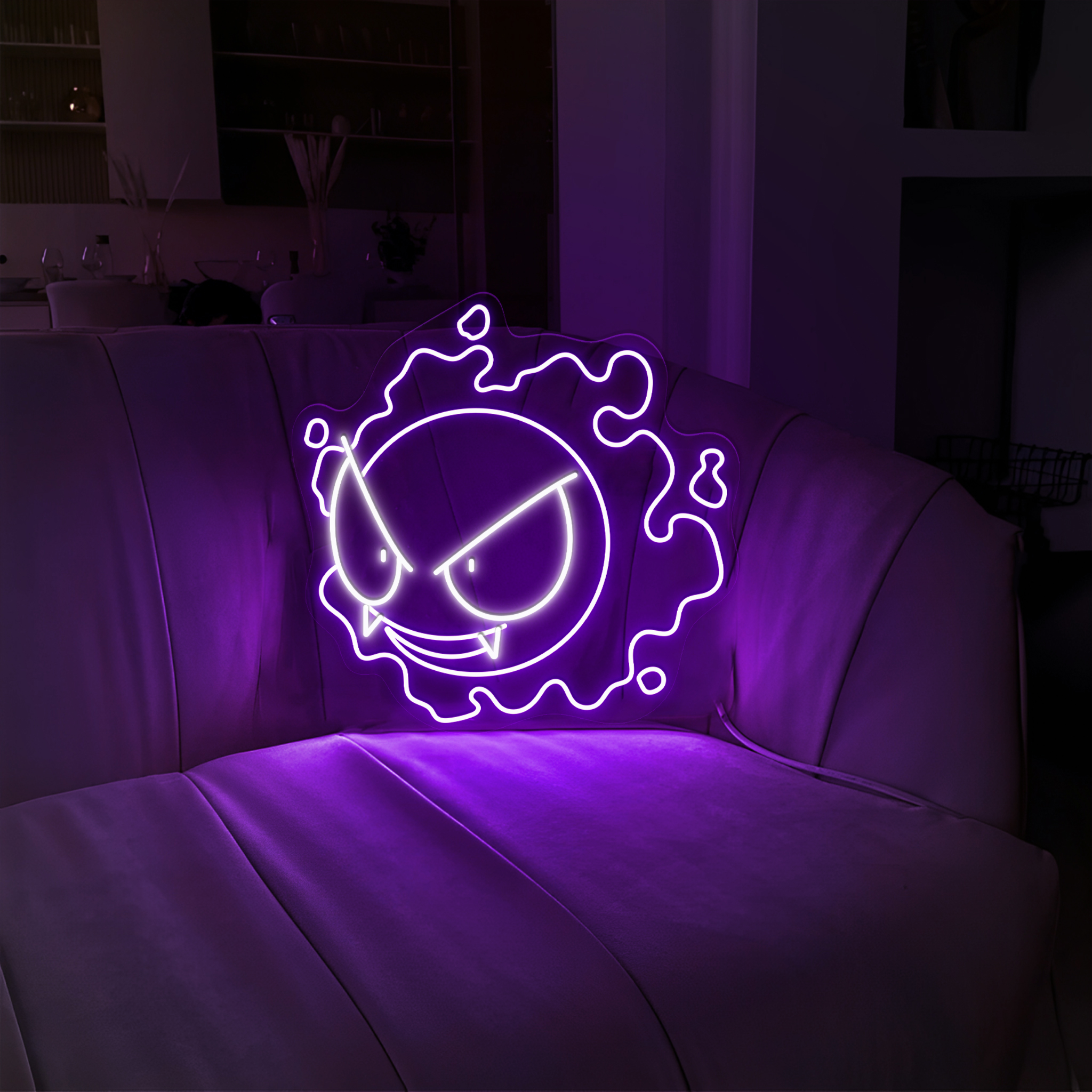 Gastly Pokemon Neon Sign