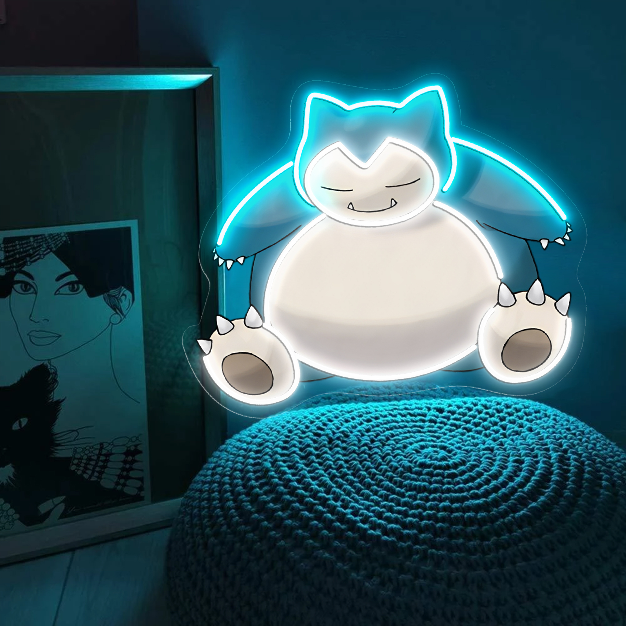 Snorlax Pokemon UV Sign