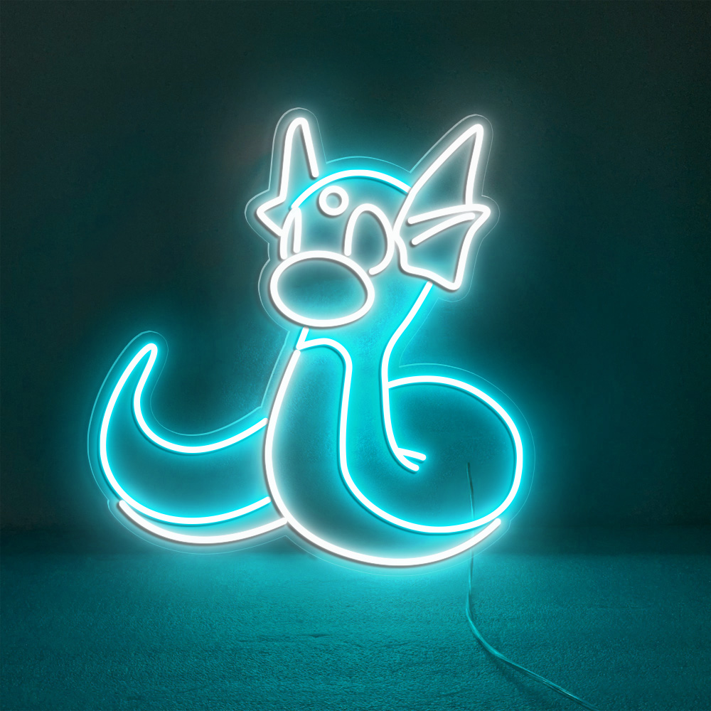 Dratini Pokemon Neon Sign