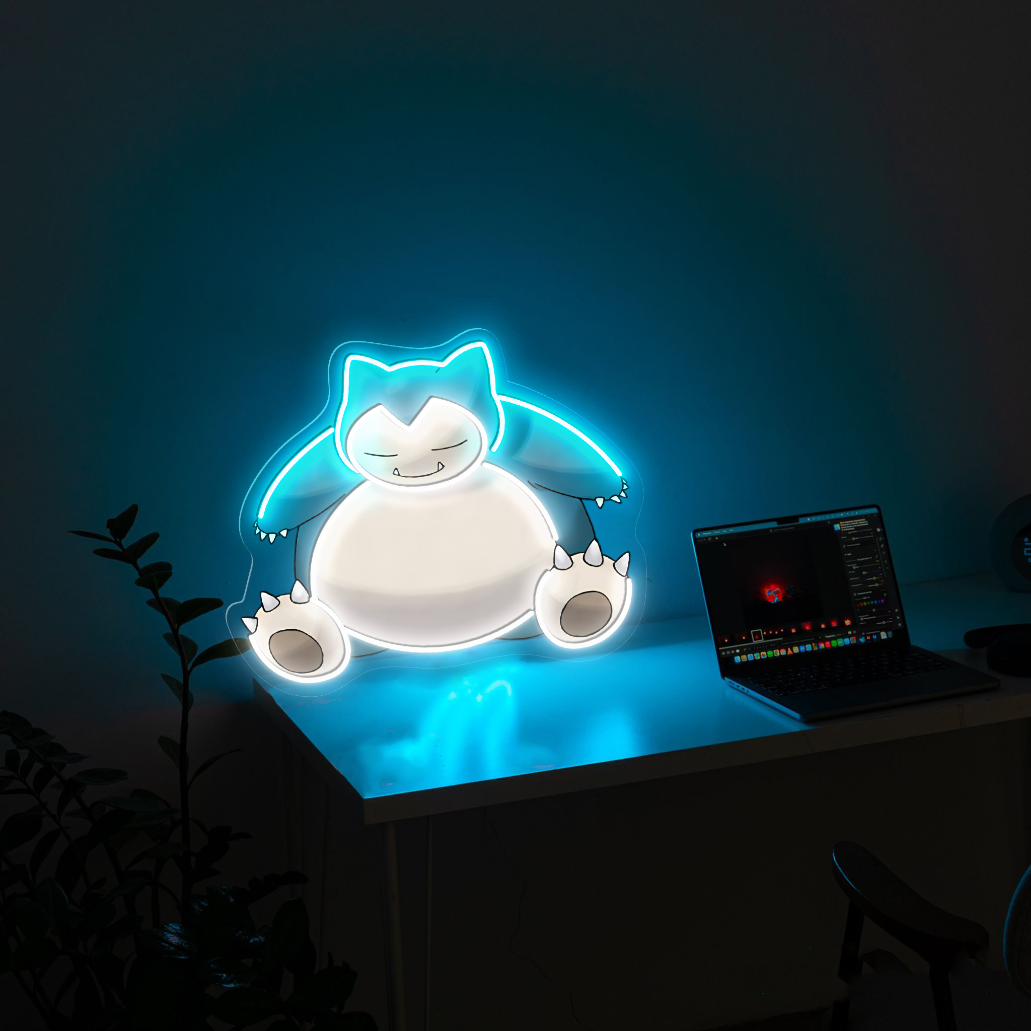 Snorlax Pokemon UV Sign