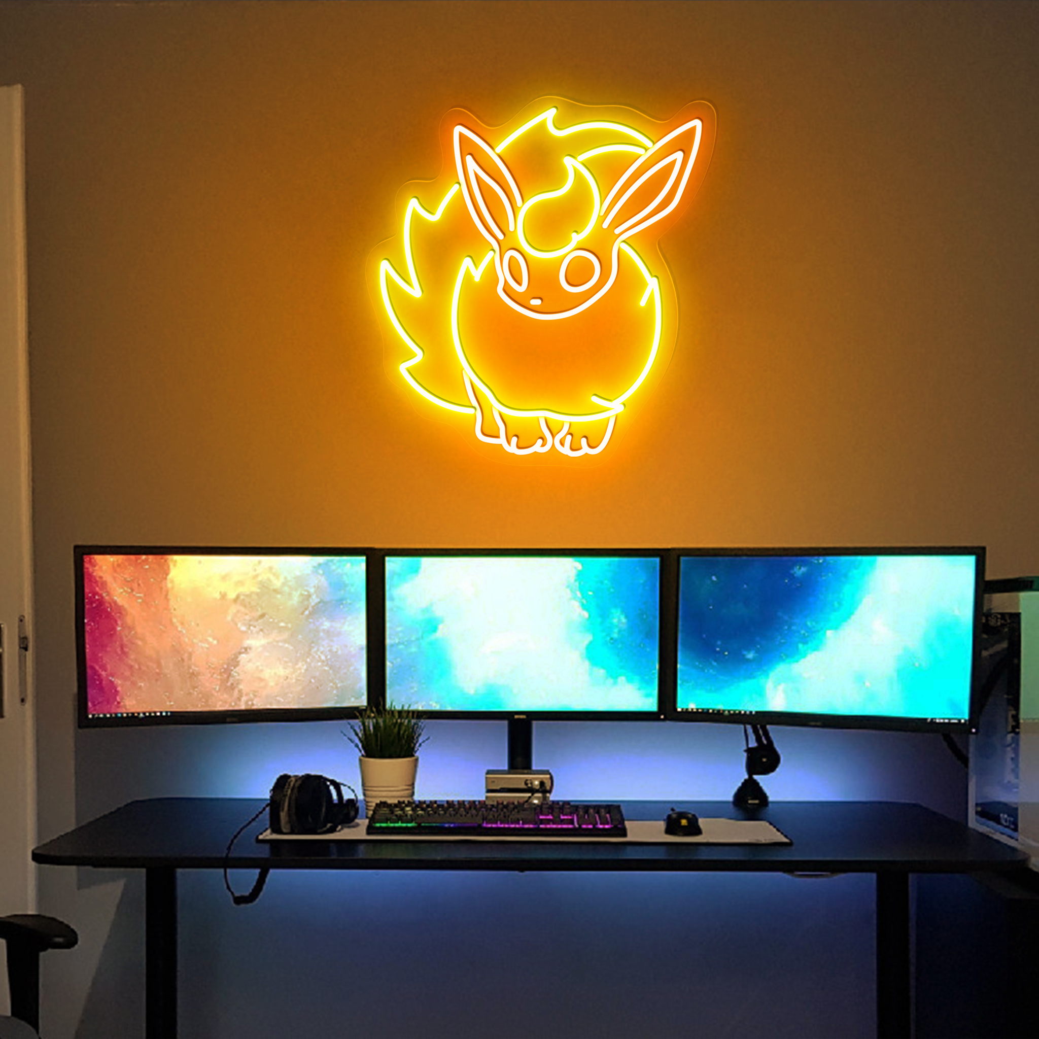 Flareon Pokemon Neon Sign