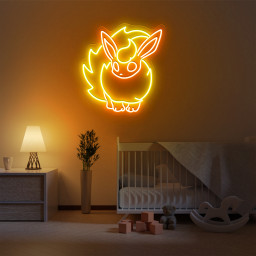 Flareon Pokemon Neon Sign