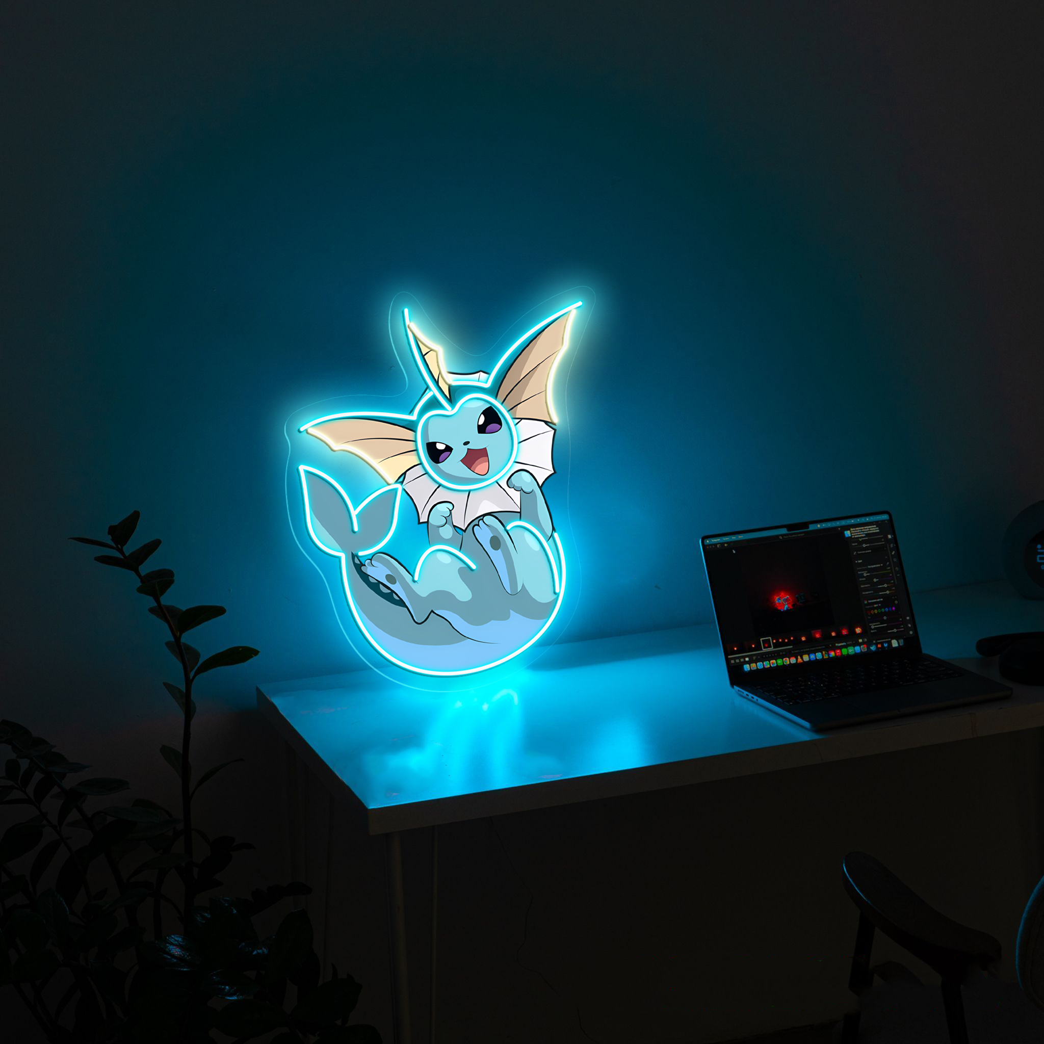 Vaporeon Pokemon UV Sign