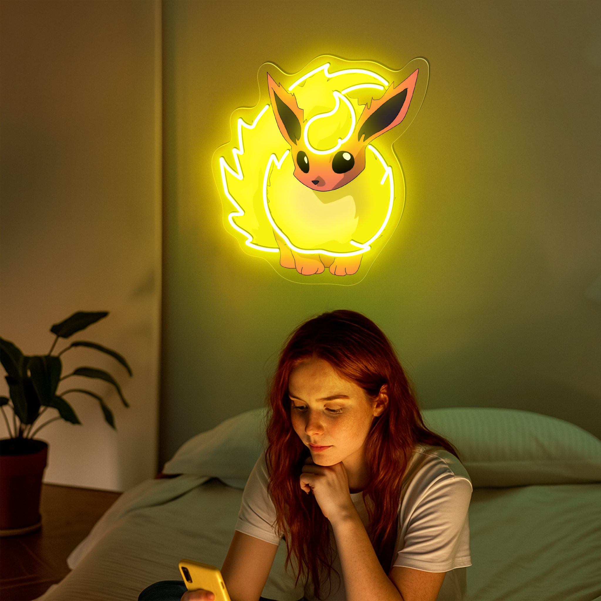 Flareon Pokemon UV Sign